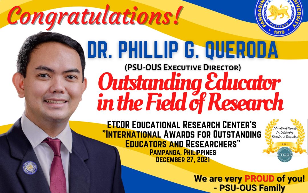 Congratulations Dr. Queroda from the College of Education, PSU Lingayen Campus.