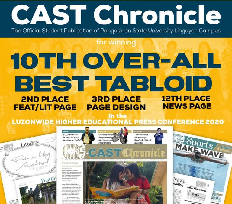 LHEPC group category winners, bared; CAST CHRONICLE TABLOID IS 10TH BEST IN LUZON