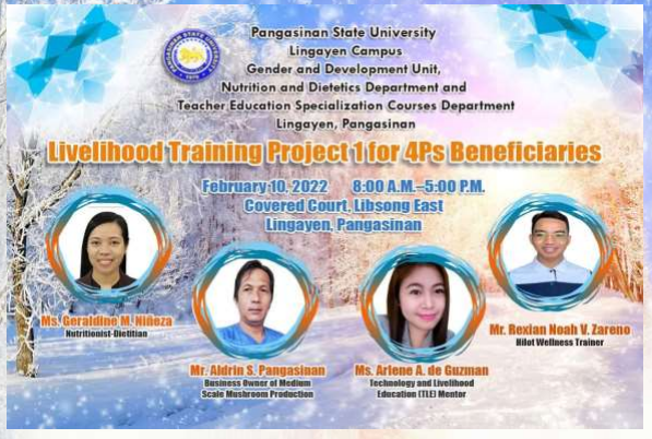 Livelihood Training Project 1 for 4Ps Beneficiaries