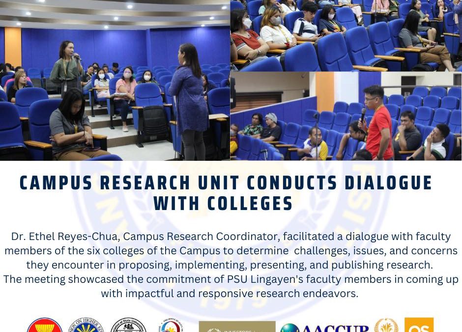 𝐋𝐎𝐎𝐊 l Campus Research Unit Conducts Dialogue with Colleges
